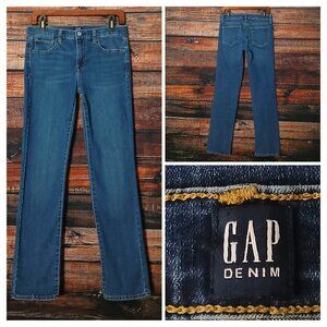 GAP Jeans 29 8 Classic Straight Mid Rise Blue Denim Stretch 2018